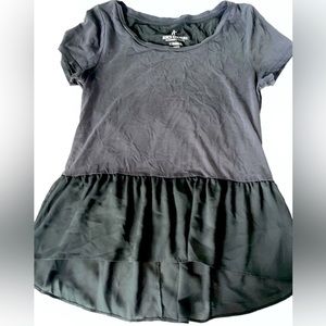 EUC Women’s Juicy Couture Black Peplum Top Size XS